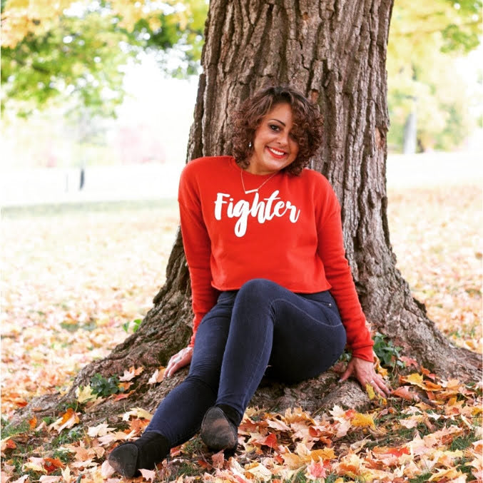 "Fighter" Cropped Sweatshirt
