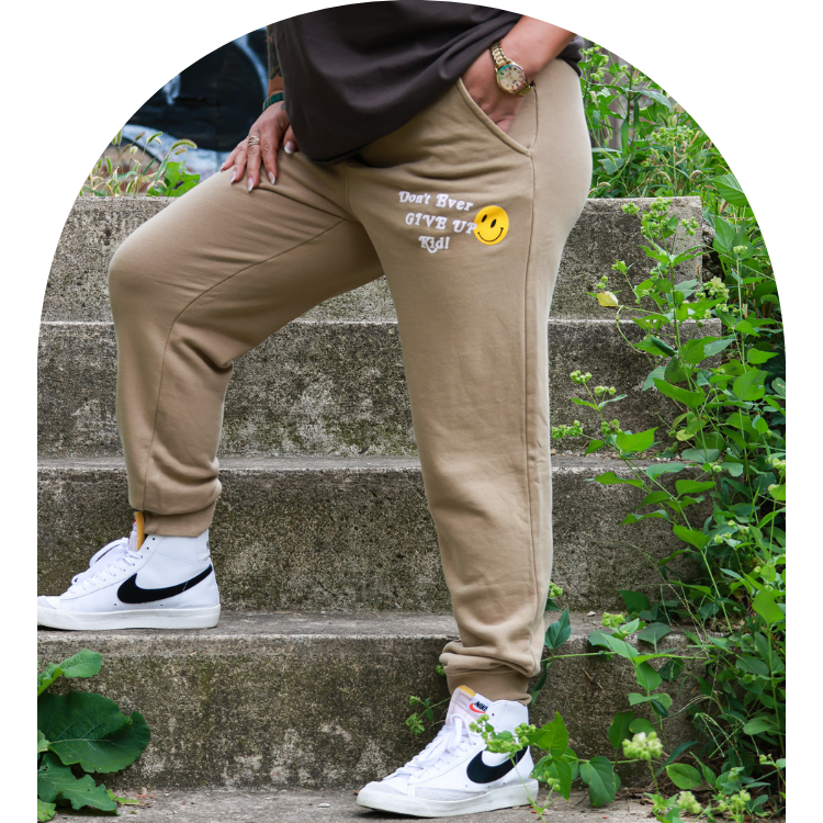 "Don't Ever Give Up Kid" Jogger Sweatpants