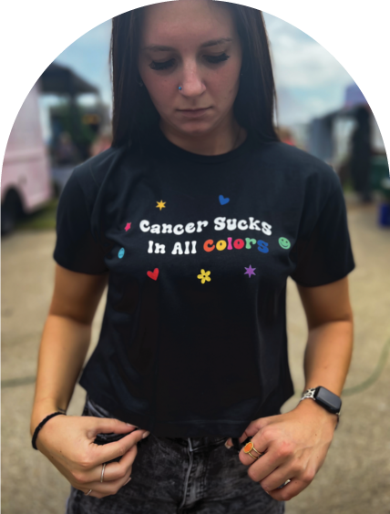 Cancer Sucks In All Colors Crop Top